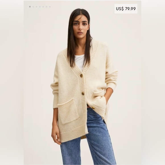Mango Oversized knit cardigan - Picture 4 of 7